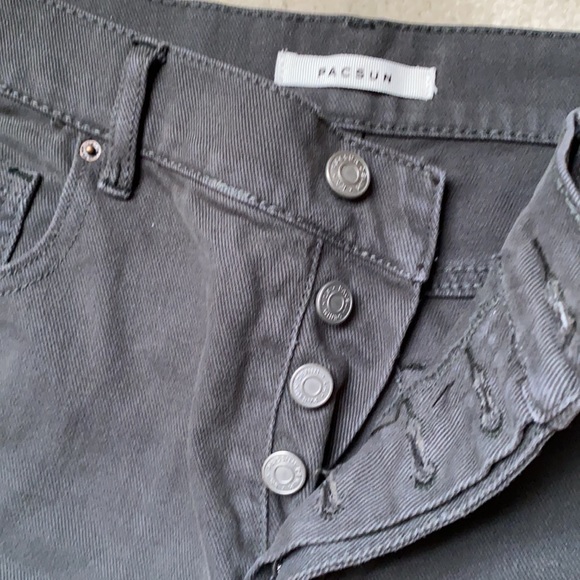 PACSUN: High waisted Greenish Gray jeans - Picture 2 of 3